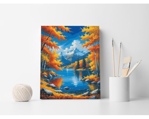Set pictură pe numere 40*50 "Toamna la munte" 6075