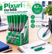 Pix cu bila DOIPHLA Clear Stick GP730, verde, 0,7 mm (50/1000/4000)