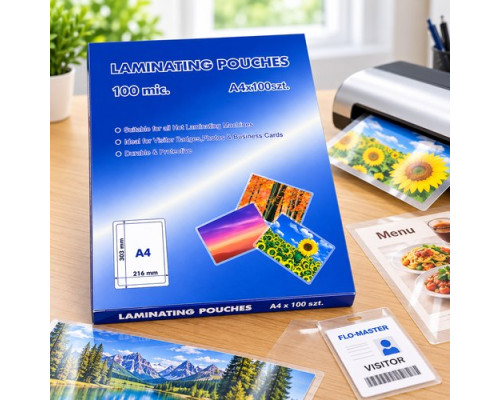 Folie pentru laminare A4, 100 microni, 100 bucati