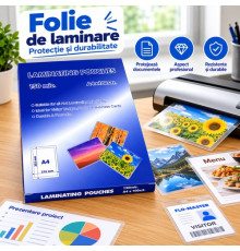 Folie pentru laminare A4, 150 microni, 100 bucati