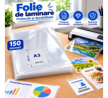 Folie pentru laminare A3, 150 microni, 100 bucati