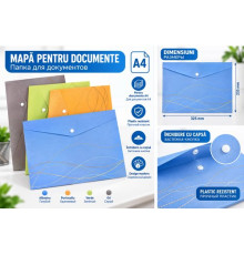 Mapa A4 pentru documente, cu capsa, 4 culori JL0017 (12/720)