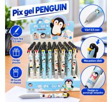 Гелевая ручка PENGUIN, 0,5 мм, синяя, автоматическая MP-183 (48)