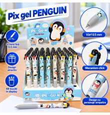 Гелевая ручка PENGUIN, 0,5 мм, синяя, автоматическая MP-183 (48)