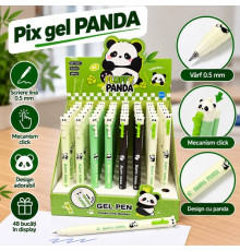 Гелевая ручка FLUFFY PANDA, 0,5 мм, с кнопочным механизмом MP-1303-1 (48)