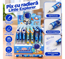 Ручка со стираемыми чернилами LITTLE EXPLORER SPACE WORLD, 0,5 мм MP-3819 (36)