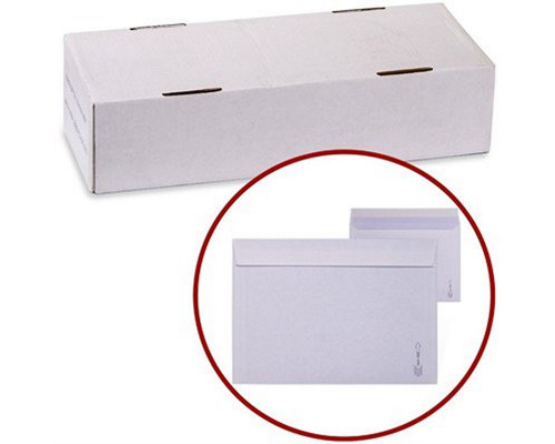 Plic autoadeziv C6, 114x162 mm, 75 g/m², alb