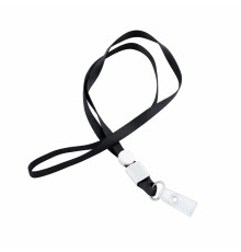 Snur pentru ecuson 10mm, cu clips, negru
