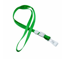 Snur pentru ecuson 10mm, cu clips, verde