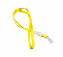 Snur pentru ecuson 10mm, cu clips, galben