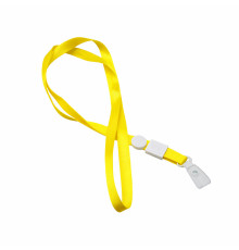 Snur pentru ecuson 10mm, cu clips, galben