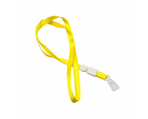 Snur pentru ecuson 10mm, cu clips, galben