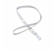 Snur pentru ecuson 10mm, cu clips, gri