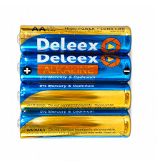 Батарейка AA, Alcaline, 4шт. LR6, 1,5 V Deleex