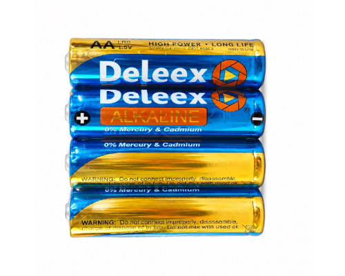 Baterie AA, Alcaline, 4buc. LR6, 1,5 V Deleex