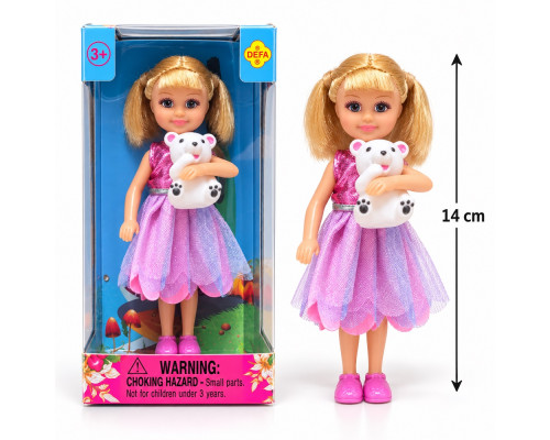 Кукла Defa Lucy с медвежонком 14 см, 3+, 8280