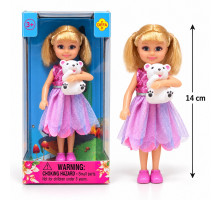 Papusa Defa Lucy cu ursulet,14 cm, 3+, 8280