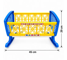 Игрушка Кроватка для кукол, пластик, 45 см, 006