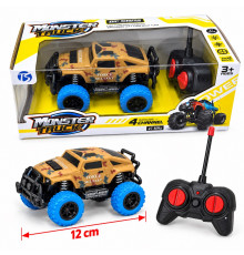 Игрушка машина MONSTER TRUCK с пультом и светом, 3+, 69393