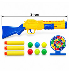 Игрушка Ружье +6 шариков и 3 мягких патрона, 3+ 64649