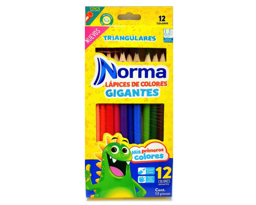 Карандаши 12 цв., JUMBO, Norma + ascutitoare *6426