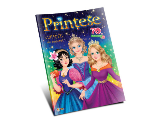 Carte de colorat "Printese" +70 autocolante, A4, D*3899 Carte de colorat "Printese" +70 autocolante, A4, D*3899
