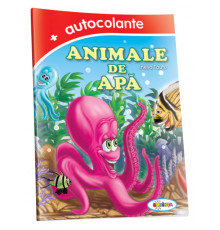 Carte de colorat "Animale de apa" +70 autocolante, A4, D*0553