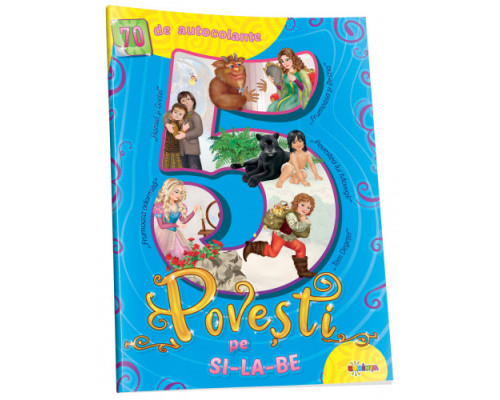 5 Povesti pe silabe (albastra) +70 autocolante, A4, D*6158