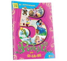 5 Povesti pe silabe (roz) +70 autocolante, A4, D*6141