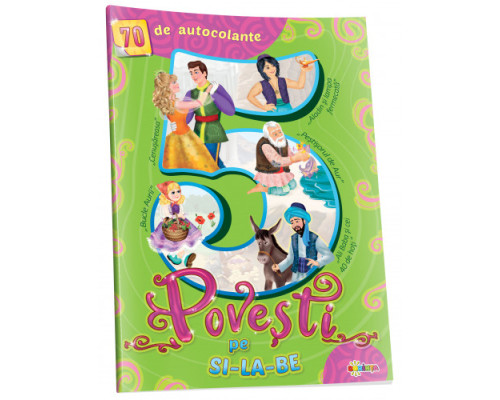 5 Povesti pe silabe (verde) +70 autocolante, A4, D*6134