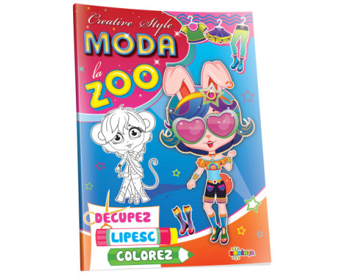 Decupez. Lipesc. Colorez. "Moda la Zoo" A4, D*6011