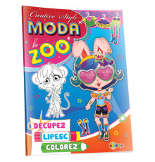 Decupez. Lipesc. Colorez. "Moda la Zoo" A4, D*6011