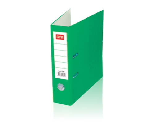 Biblioraft A4 75mm, PP/hartie, verde, CASSA 7280 (25)