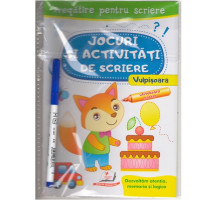 Jocuri si activ. de scriere. Caiet refolosibil+marcher. Vulpita. N*3127