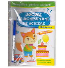 Jocuri si activ. de scriere. Caiet refolosibil+marcher. Vulpita. N*3127