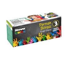 Краски пальчиковые 3 цв., 25мл. NOVA COLOR NC-137 (48/288)