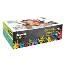 Vopsele pentru degete 12culori, 25 ml. NOVA COLOR NC-460 (24)