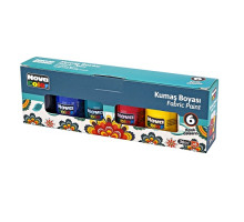 Краска для текстиля 30мл 6 цв., NOVA COLOR NC-188 (36)