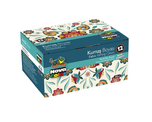 Vopsea pentru textile 30ml 12culori, NOVA COLOR NC-192 (24) Vopsea pentru textile 30ml 12culori, NOVA COLOR NC-192 (24)