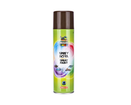Краска аэрозольная 200мл коричневая, NOVA COLOR NC-806 (15)