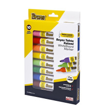 Набор маркеров для доски 10цв. (круглый наконечник) BR-9511 (12)