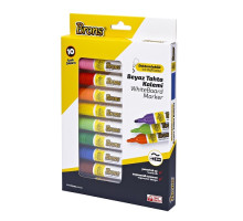 Set markere whiteboard 10culori (vârf rotund) BR-9511 (12)