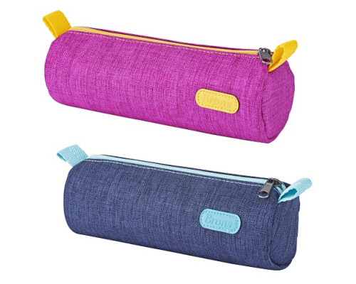 Пенал цилиндрический однотонный, ассорти BR-3030 (12/72)