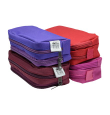 Пенал 2 отделения, однотонный, ассорти BR-3100 (24/144)