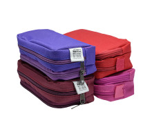 Пенал 2 отделения, однотонный, ассорти BR-3100 (24/144)