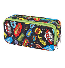 Penar 2 compartimente, piele ecologică, cu desen, asorti BR-3105 (24/144)