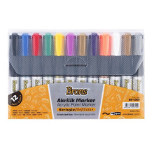 Markere acrilice 12 culori BR-4000 (12/72)