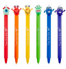 20233 Ручка масляная «Funny monsters» автоматическая 0,7мм, синяя, 6диз YES 412006 (36)