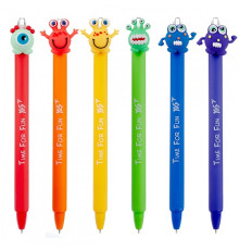 Ручка масляная «Funny monsters» автоматическая 0,7мм, синяя, 6диз YES 412006 (36)