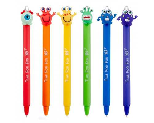 Ручка масляная «Funny monsters» автоматическая 0,7мм, синяя, 6диз YES 412006 (36) Ручка масляная «Funny monsters» автоматическая 0,7мм, синяя, 6диз YES 412006 (36)